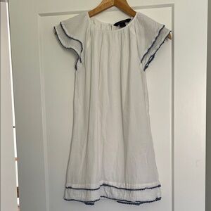 Polo by Ralph Lauren White Dress with Blue Trim